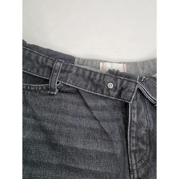 Urban Outfitters BDG Jean Shorts Womens SZ 29 Fold Over Waist Button Fly Black - Picture 4 of 10